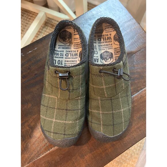 Keen size 9 women’s Howser wool slides clogs shoes plaid - Picture 2 of 4